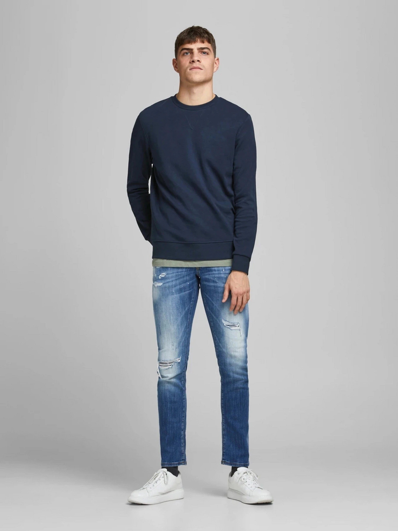 Худи и свитшоты JACK & JONES модель 12181903_Navy Blazer Худи и свитшоты JACK & JONES модель 12181903_Navy Blazer Фото