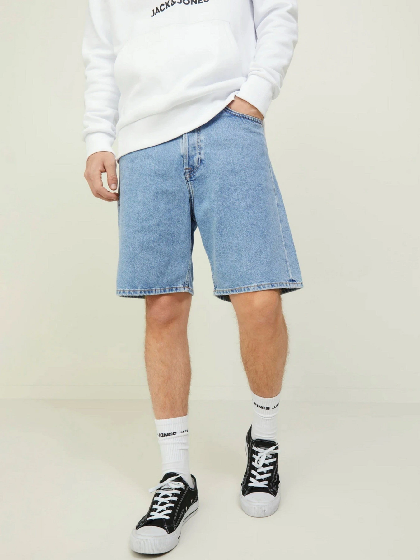 Шорты JACK & JONES модель 12212180_Blue Denim Шорты JACK & JONES модель 12212180_Blue Denim Фото