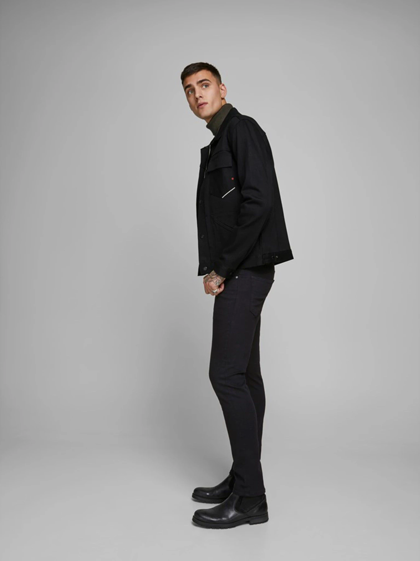 Джинсы JACK & JONES модель 12152346_Black Denim Джинсы JACK & JONES модель 12152346_Black Denim Фото