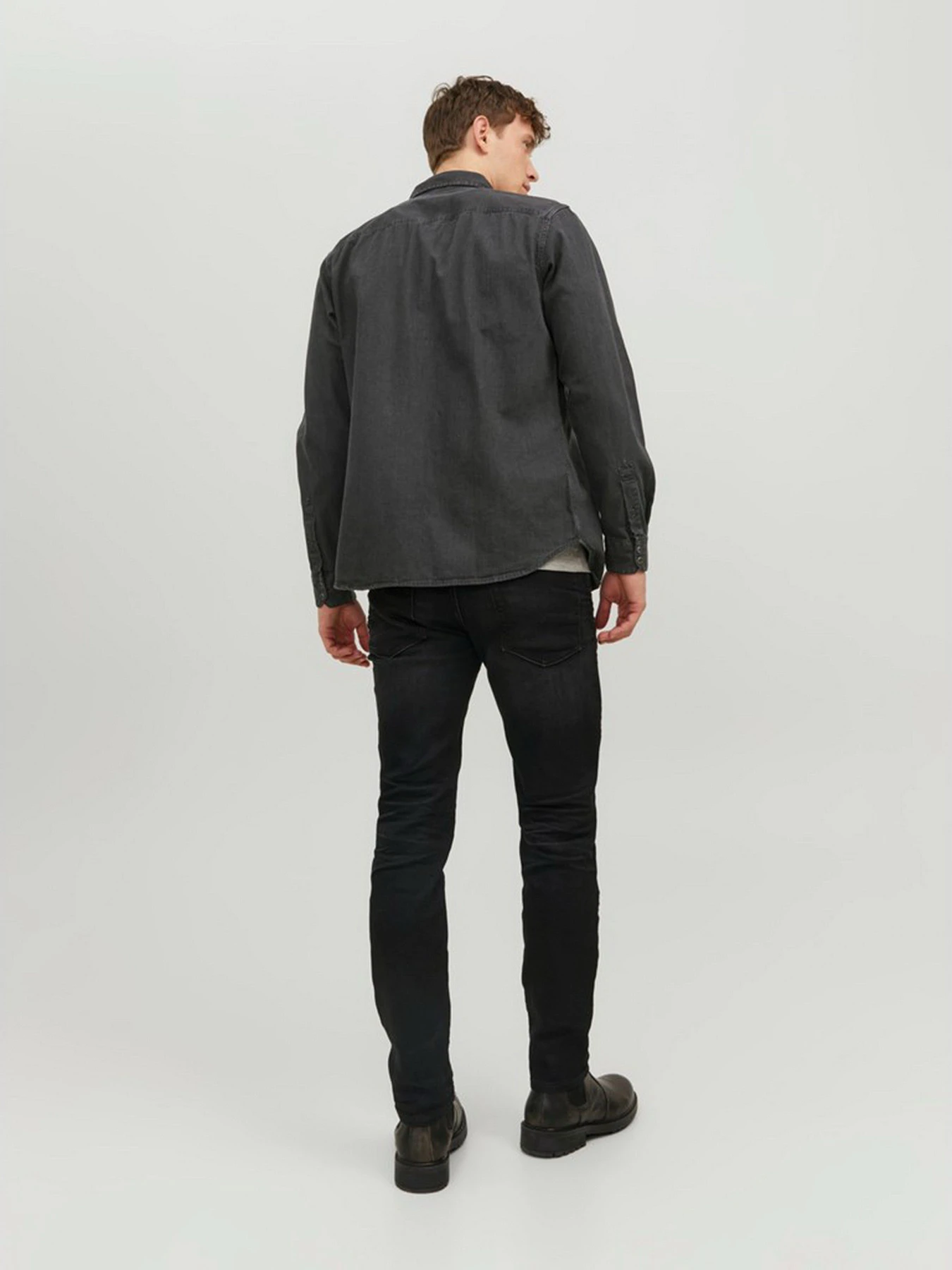 Сорочки JACK & JONES модель 12138115_Black Denim Фото