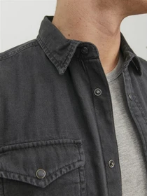 Сорочки JACK & JONES модель 12138115_Black Denim Фото