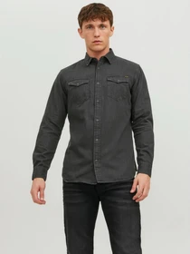 Сорочки JACK & JONES модель 12138115_Black Denim Фото