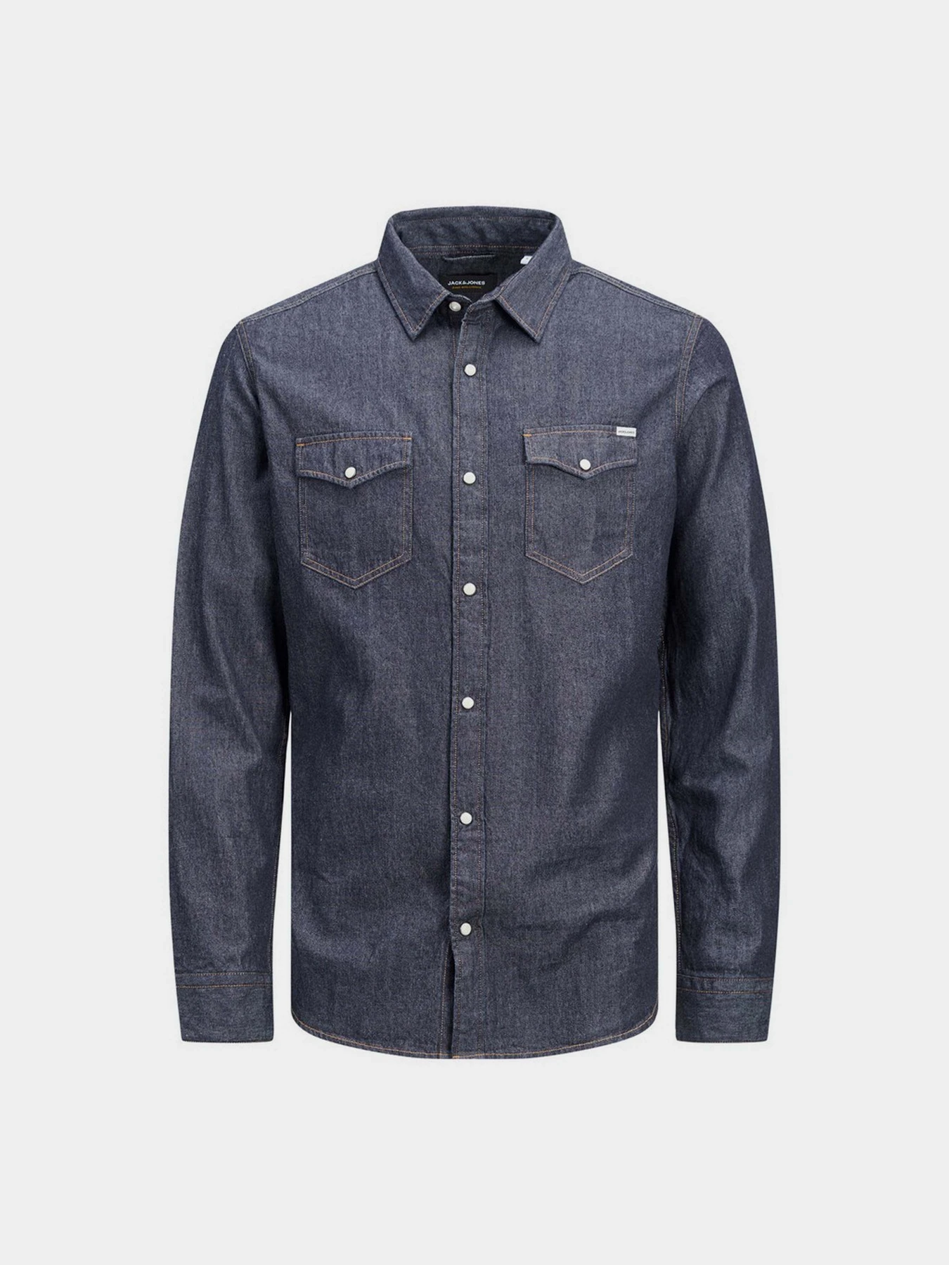 Рубашки JACK & JONES модель 12138115_Dark Denim Рубашки JACK & JONES модель 12138115_Dark Denim Фото