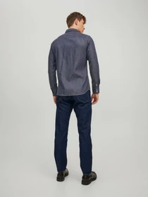 Рубашки JACK & JONES модель 12138115_Dark Denim Фото