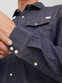 Рубашки JACK & JONES модель 12138115_Dark Denim Фото