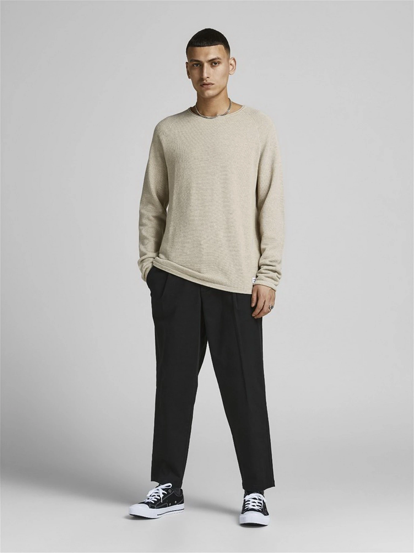 Свитры и кардиганы JACK & JONES модель 12157321_Oatmeal Свитры и кардиганы JACK & JONES модель 12157321_Oatmeal Фото