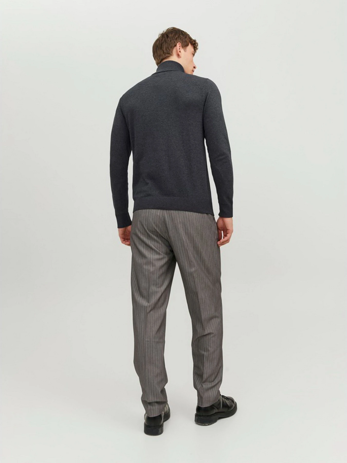 Свитры и кардиганы JACK & JONES EMIL KNIT ROLL NECK модель 12157417_Dark Grey Melange Фото
