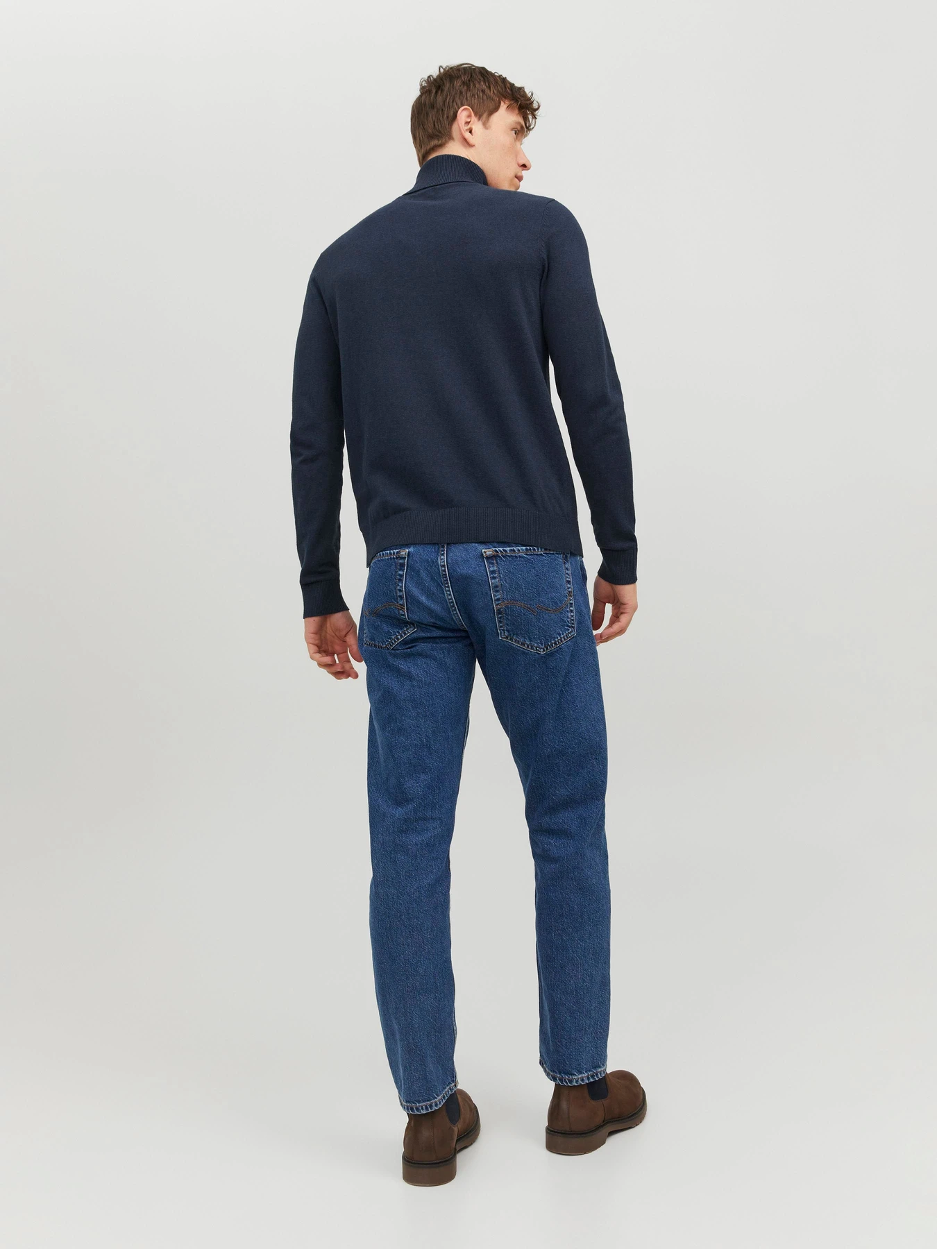 Свитры и кардиганы JACK & JONES EMIL KNIT ROLL NECK модель 12157417_Navy Blazer Свитры и кардиганы JACK & JONES EMIL KNIT ROLL NECK модель 12157417_Navy Blazer Фото