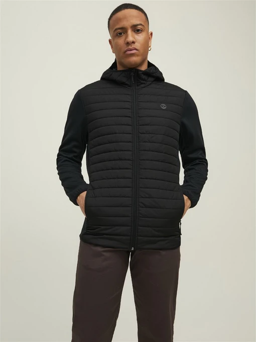 Куртки та дублянки JACK & JONES Multi Quilted модель 12182242_Black Фото