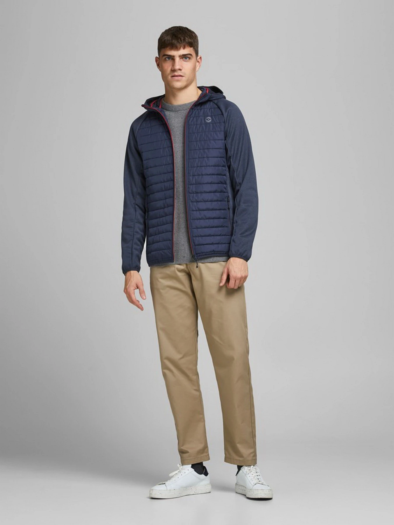 Куртки та дублянки JACK & JONES Multi Quilted модель 12182242_Navy Blazer Фото