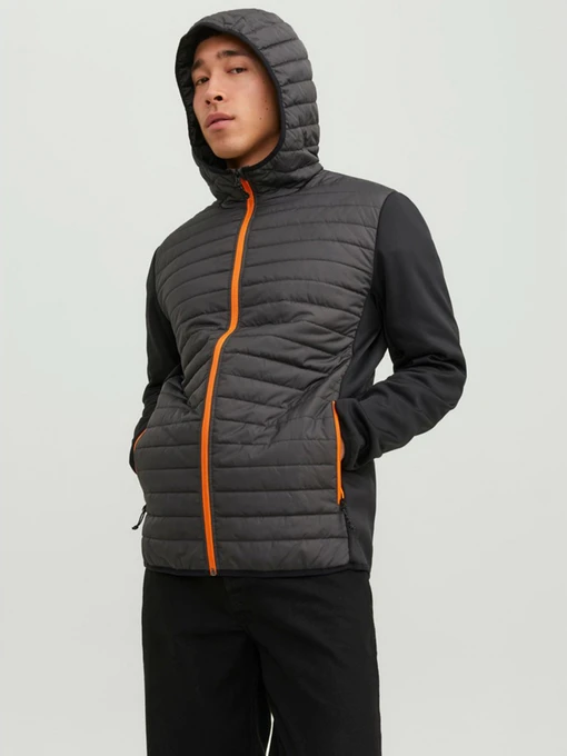 Куртки та дублянки JACK & JONES Multi Quilted модель 12182242_Asphalt Фото
