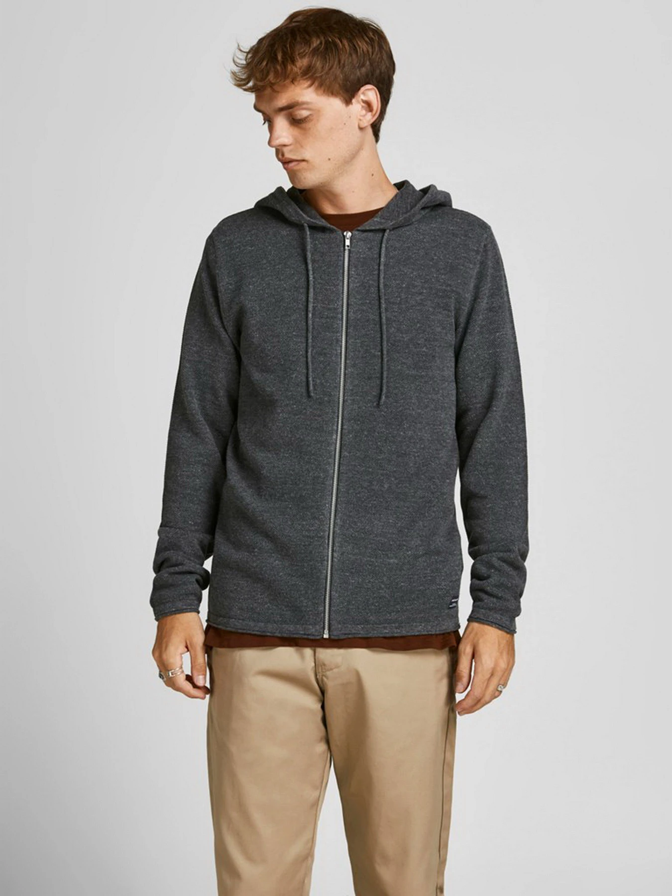 Худи и свитшоты JACK & JONES модель 12190154_Dark Grey Melange Худи и свитшоты JACK & JONES модель 12190154_Dark Grey Melange Фото