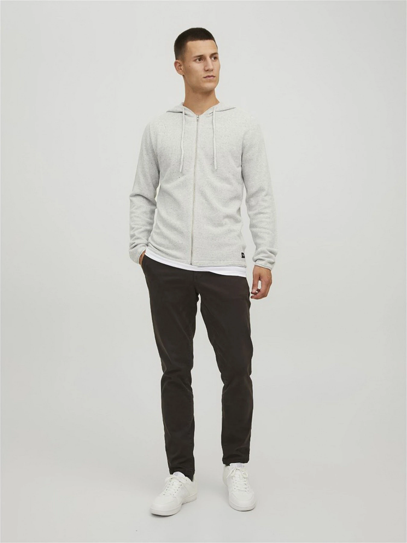 Худи и свитшоты JACK & JONES модель 12190154_Light Grey Melange Худи и свитшоты JACK & JONES модель 12190154_Light Grey Melange Фото