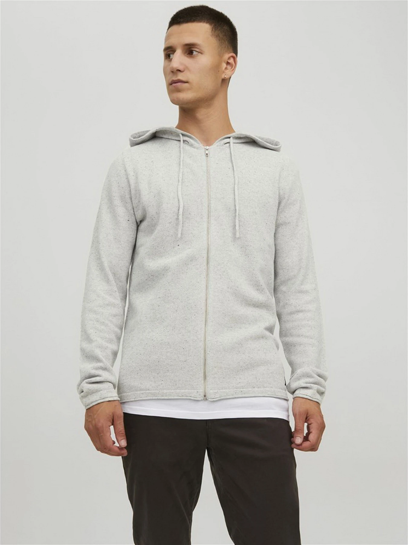 Худи и свитшоты JACK & JONES модель 12190154_Light Grey Melange Худи и свитшоты JACK & JONES модель 12190154_Light Grey Melange Фото