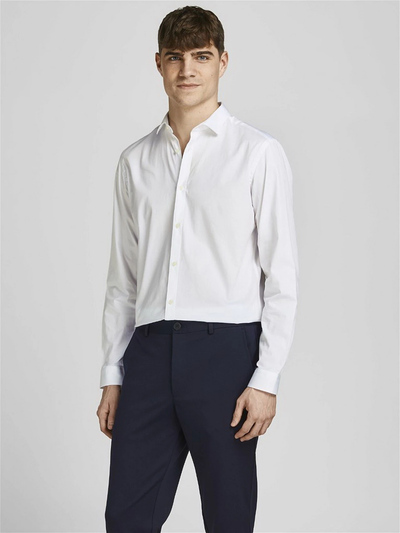 Рубашки JACK & JONES модель 12201905_White Рубашки JACK & JONES модель 12201905_White Фото