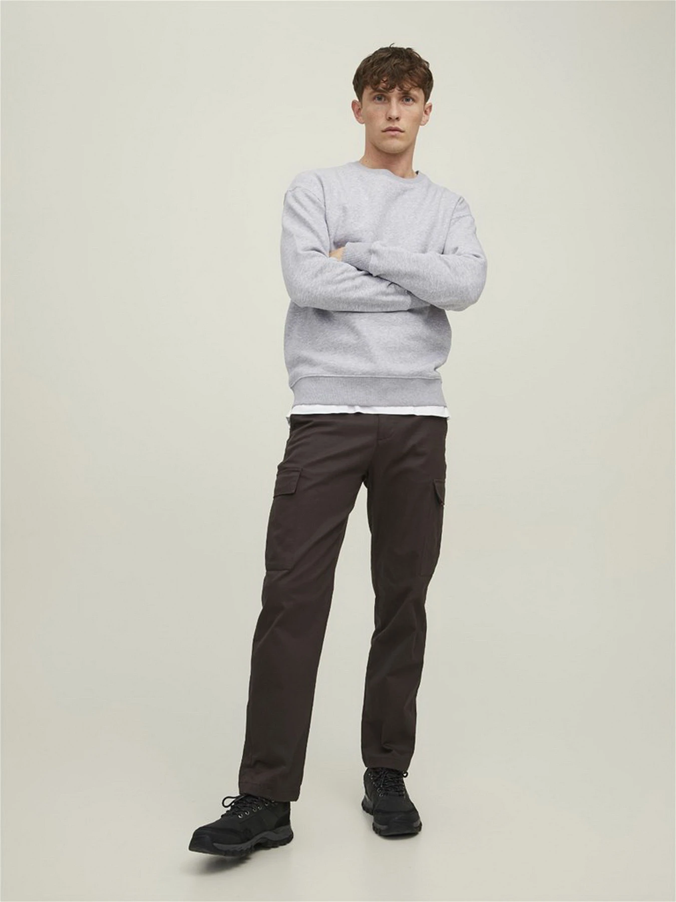 Худи и свитшоты JACK & JONES модель 12208182_Light Grey Melange Худи и свитшоты JACK & JONES модель 12208182_Light Grey Melange Фото