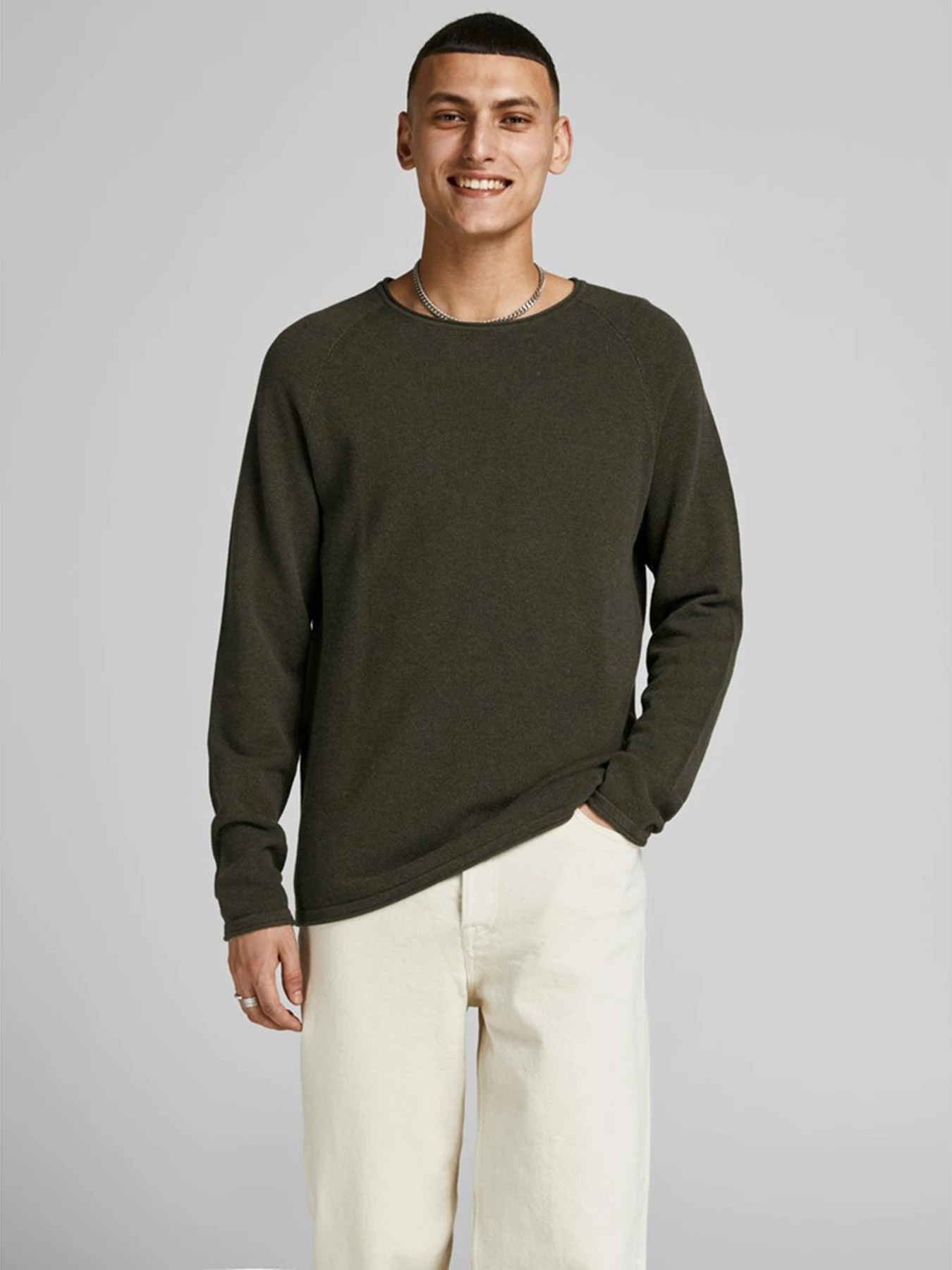 Свитры и кардиганы JACK & JONES модель 12157321_Olive Night Свитры и кардиганы JACK & JONES модель 12157321_Olive Night Фото