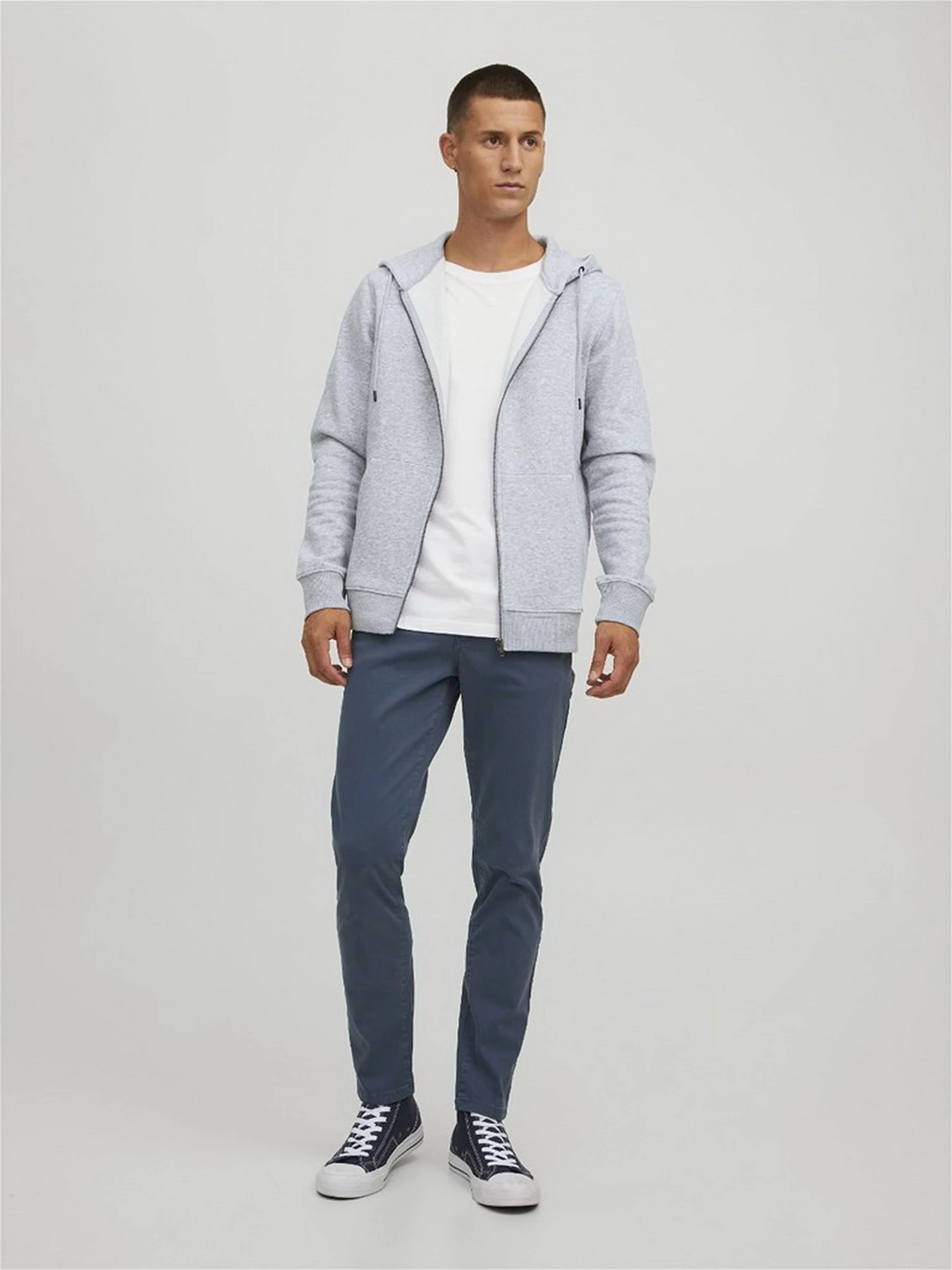 Худи и свитшоты JACK & JONES модель 12210830_Light Grey Melange Худи и свитшоты JACK & JONES модель 12210830_Light Grey Melange Фото