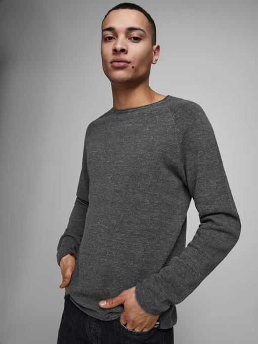 Свитры и кардиганы JACK & JONES модель 12157321_Dark Grey Melange Фото