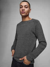 Светри та кардигани JACK & JONES модель 12157321_Dark Grey Melange Светри та кардигани JACK & JONES модель 12157321_Dark Grey Melange Фото