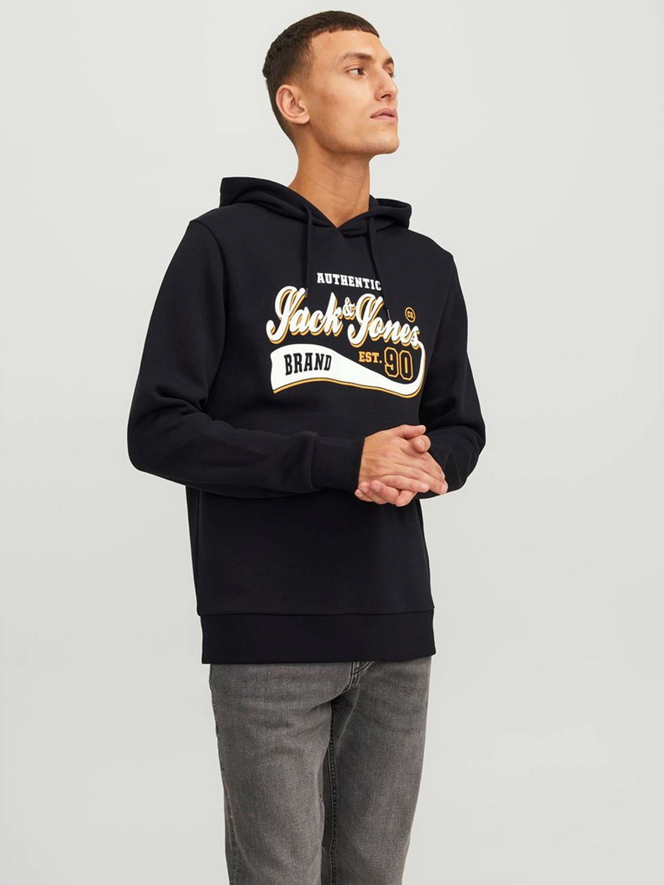 Худи и свитшоты JACK & JONES модель 12233597_Black Худи и свитшоты JACK & JONES модель 12233597_Black Фото