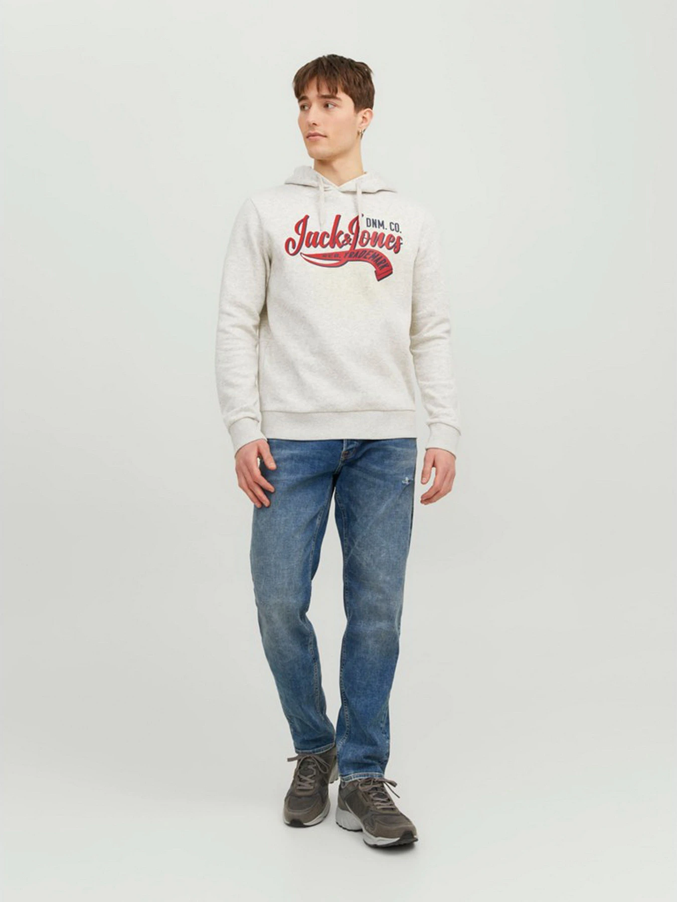 Худи и свитшоты JACK & JONES модель 12233597_White Melange Худи и свитшоты JACK & JONES модель 12233597_White Melange Фото