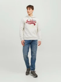 Худи и свитшоты JACK & JONES модель 12233597_White Melange Фото
