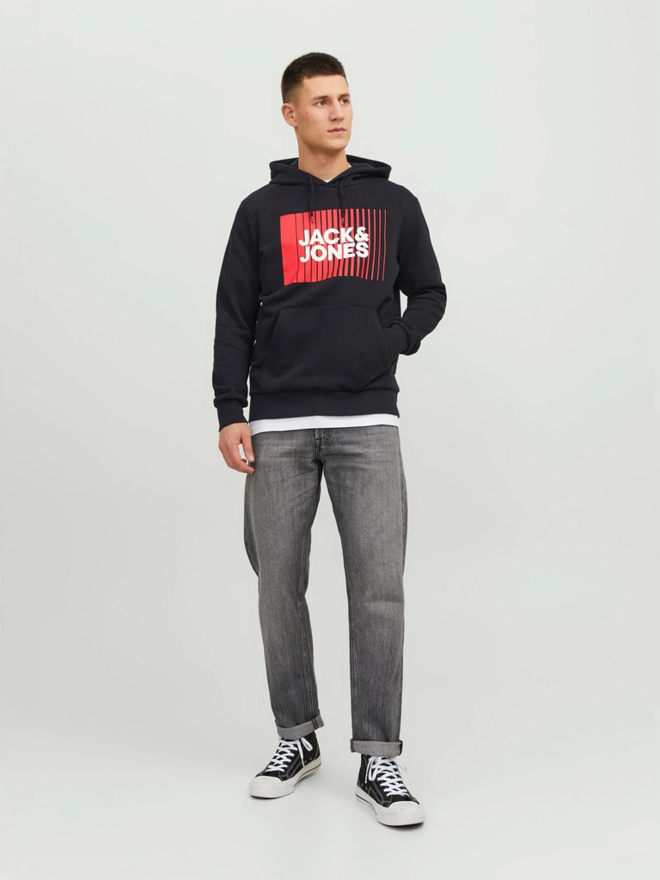Худи и свитшоты JACK & JONES модель 12233599_Black Худи и свитшоты JACK & JONES модель 12233599_Black Фото