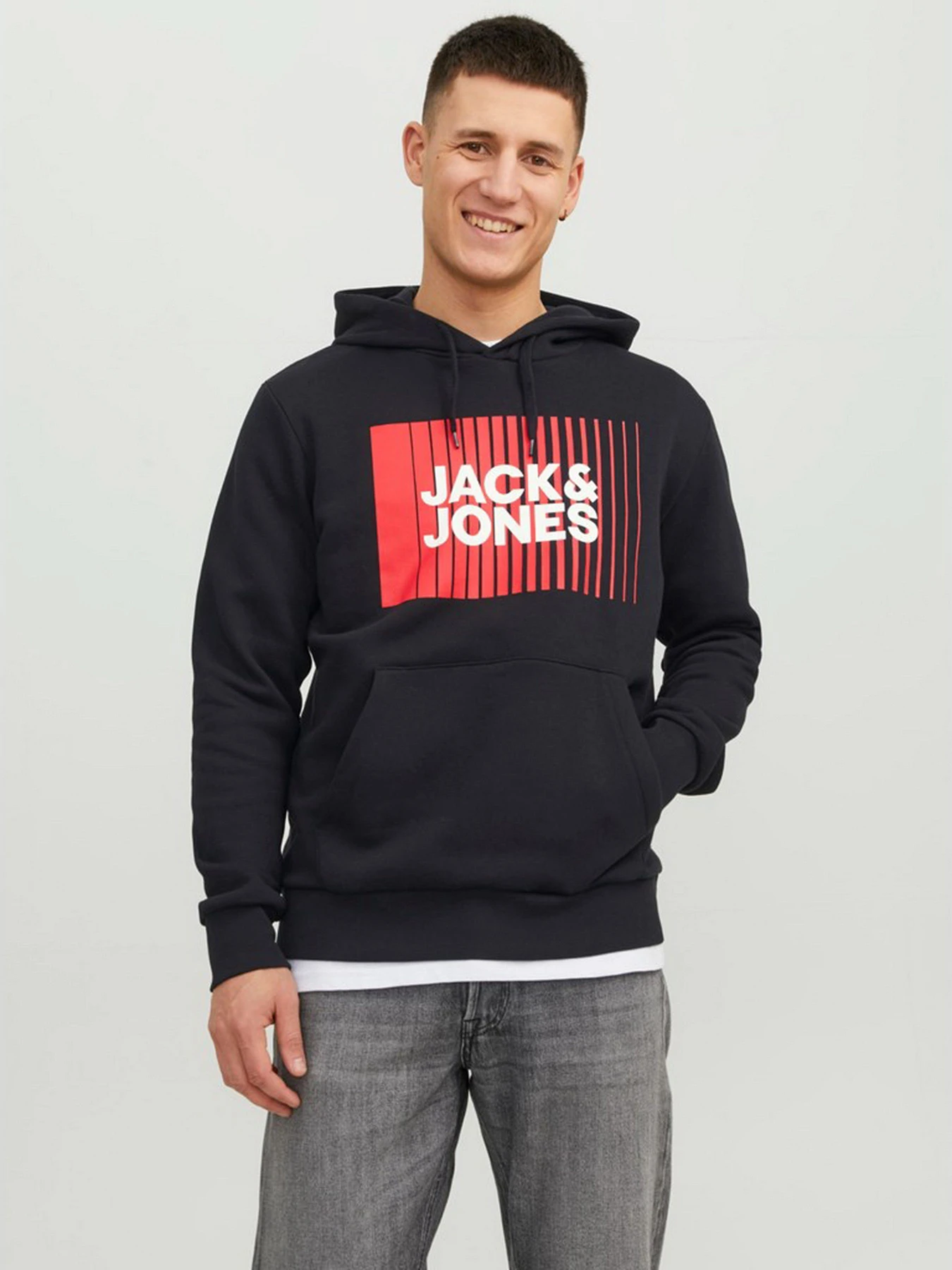 Худи и свитшоты JACK & JONES модель 12233599_Black Худи и свитшоты JACK & JONES модель 12233599_Black Фото