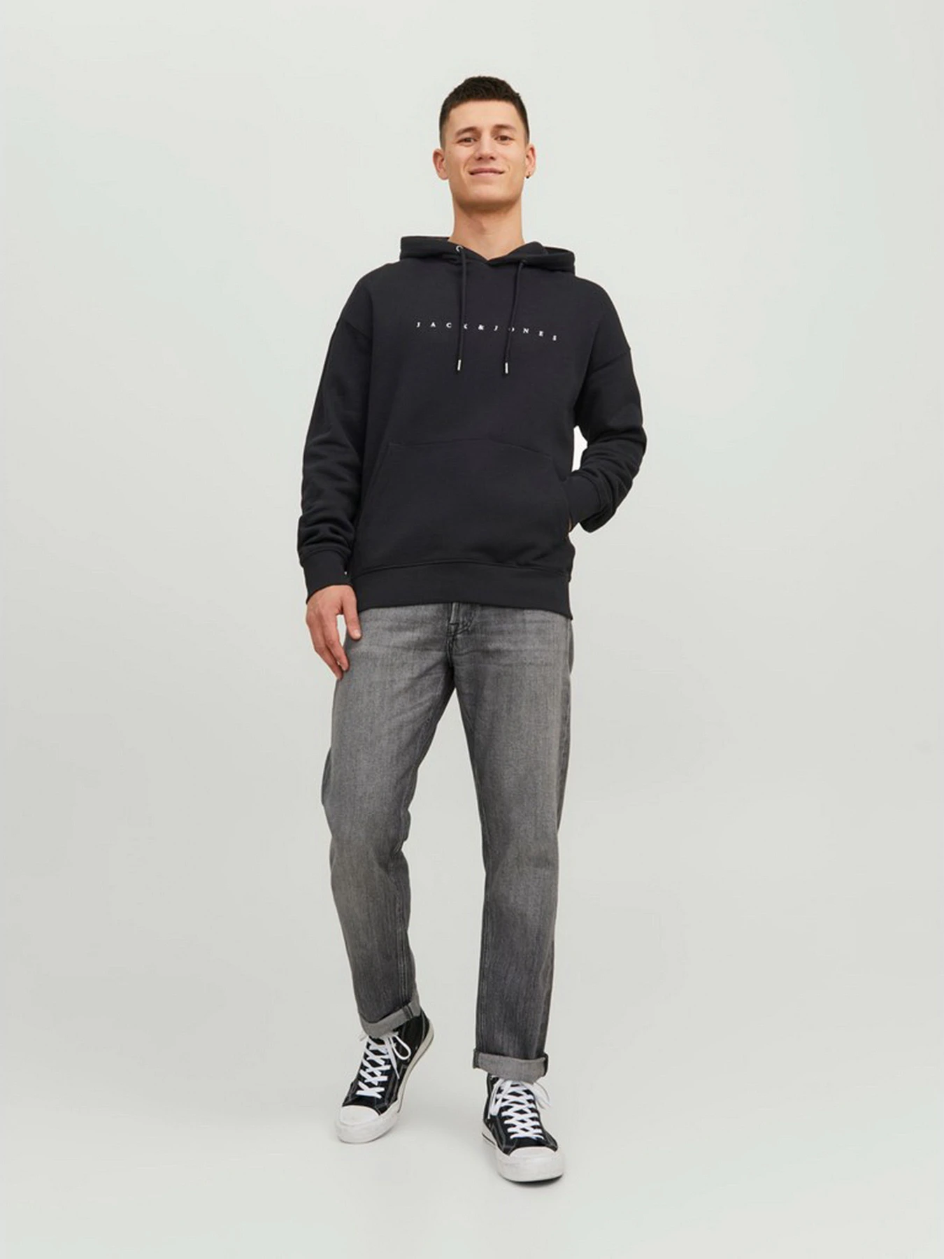 Худи и свитшоты JACK & JONES модель 12233972_Black Худи и свитшоты JACK & JONES модель 12233972_Black Фото