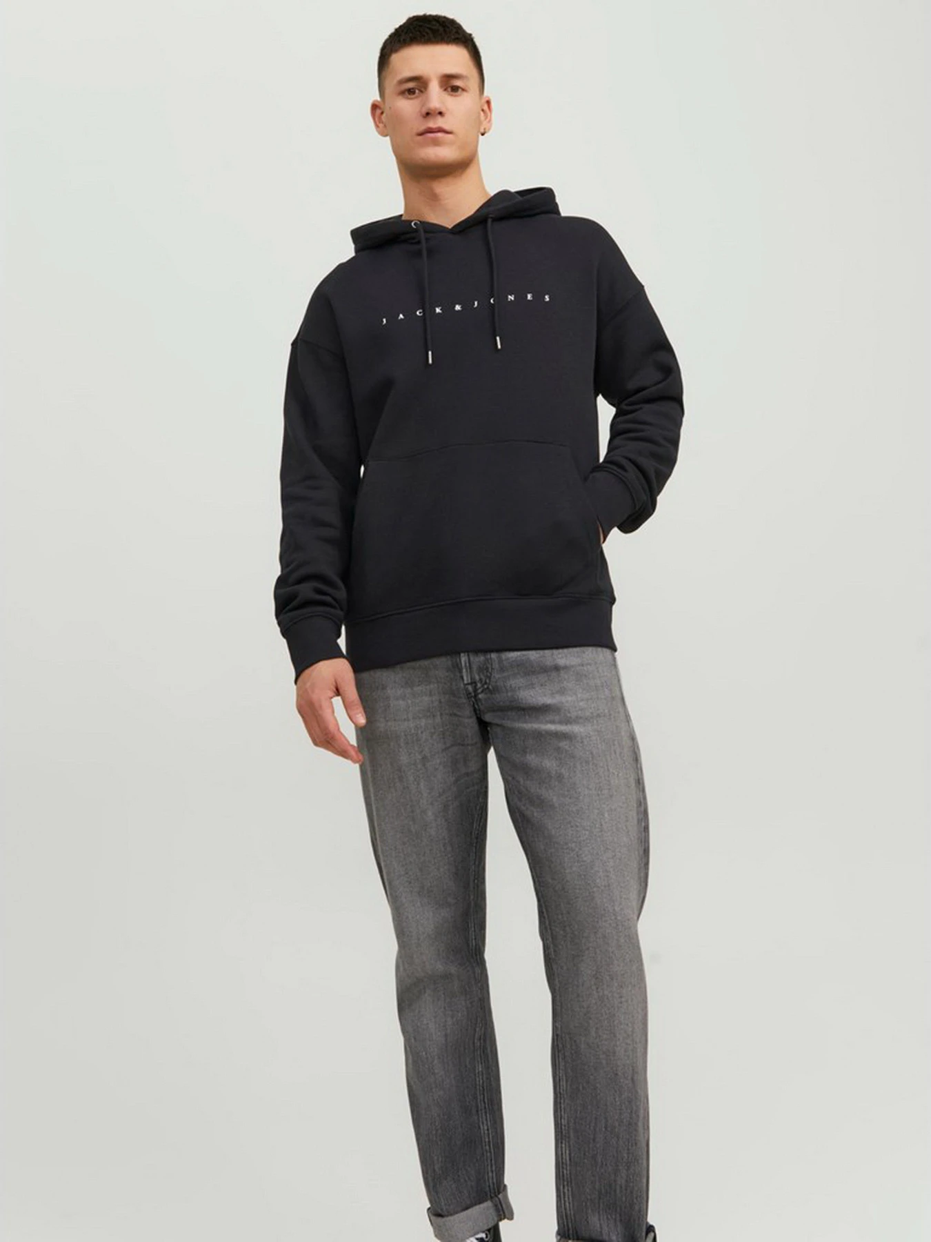 Худи и свитшоты JACK & JONES модель 12233972_Black Худи и свитшоты JACK & JONES модель 12233972_Black Фото