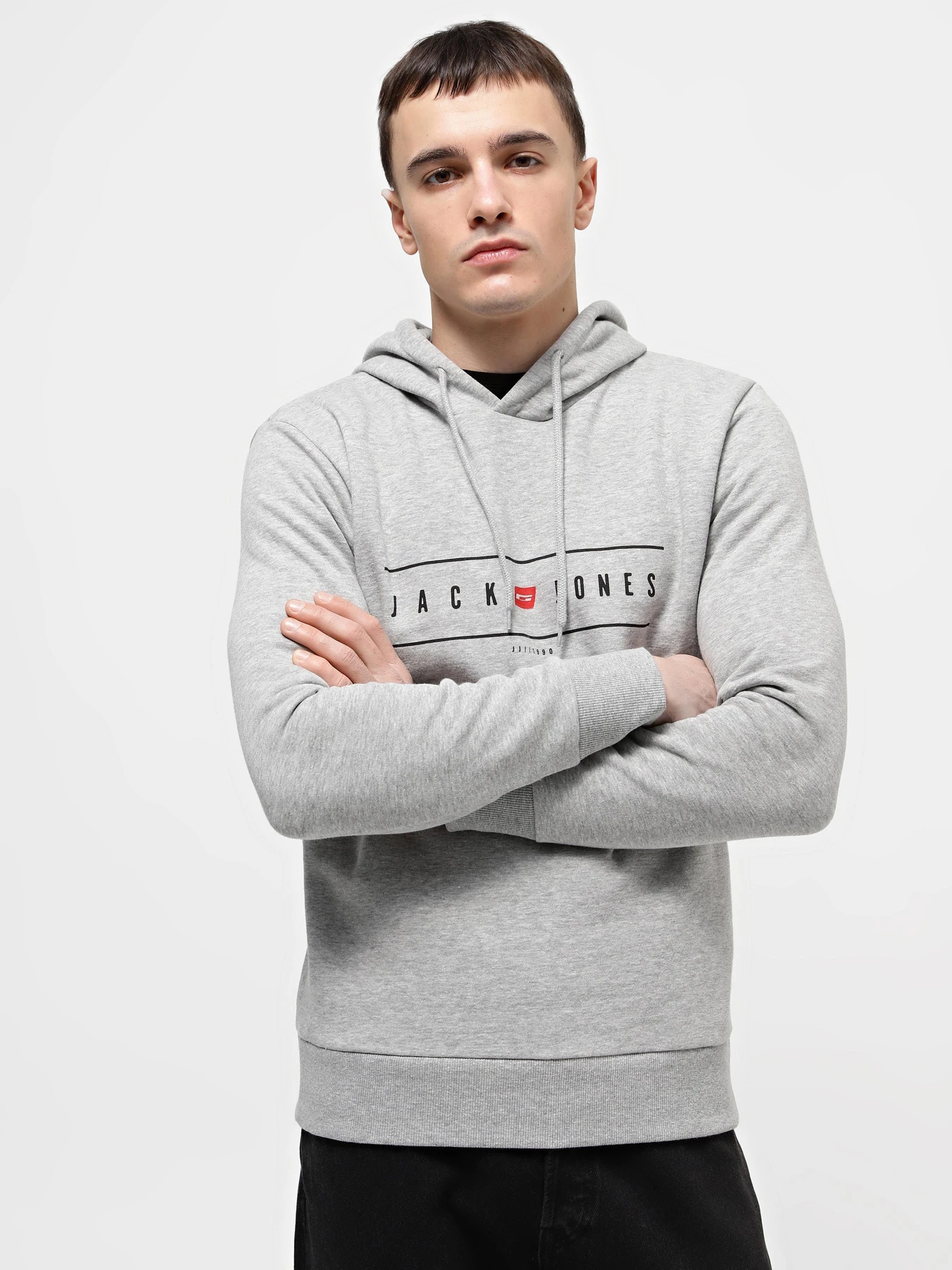 Худі та світшоти JACK & JONES модель 12235460_Light Grey Melange Худі та світшоти JACK & JONES модель 12235460_Light Grey Melange Фото