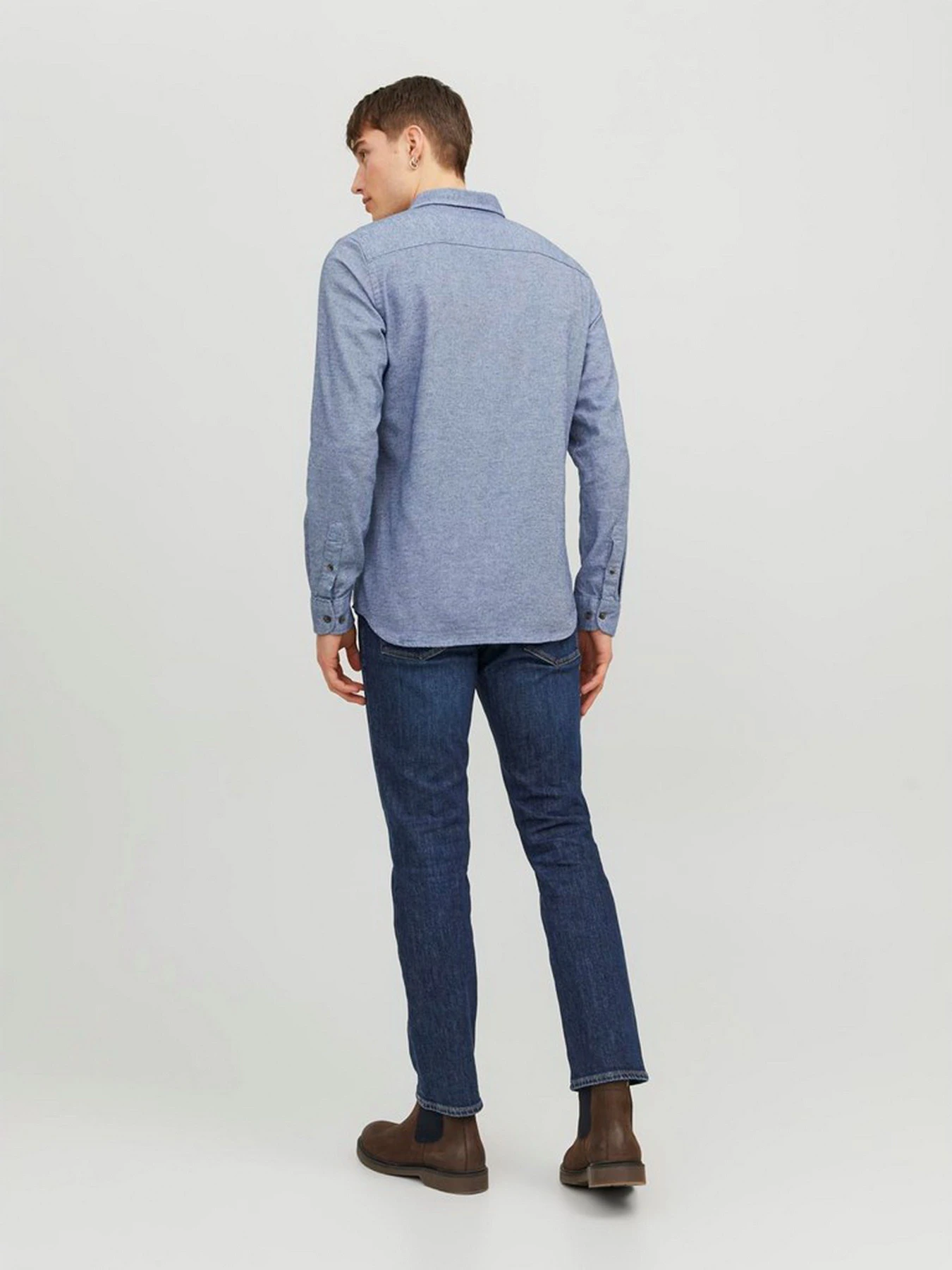 Рубашки JACK & JONES модель 12235974_Faded Denim Рубашки JACK & JONES модель 12235974_Faded Denim Фото