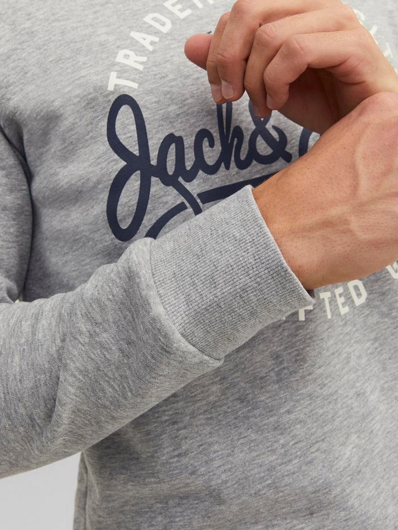 Худі та світшоти JACK & JONES модель 12236177_Light Grey Melange Худі та світшоти JACK & JONES модель 12236177_Light Grey Melange Фото