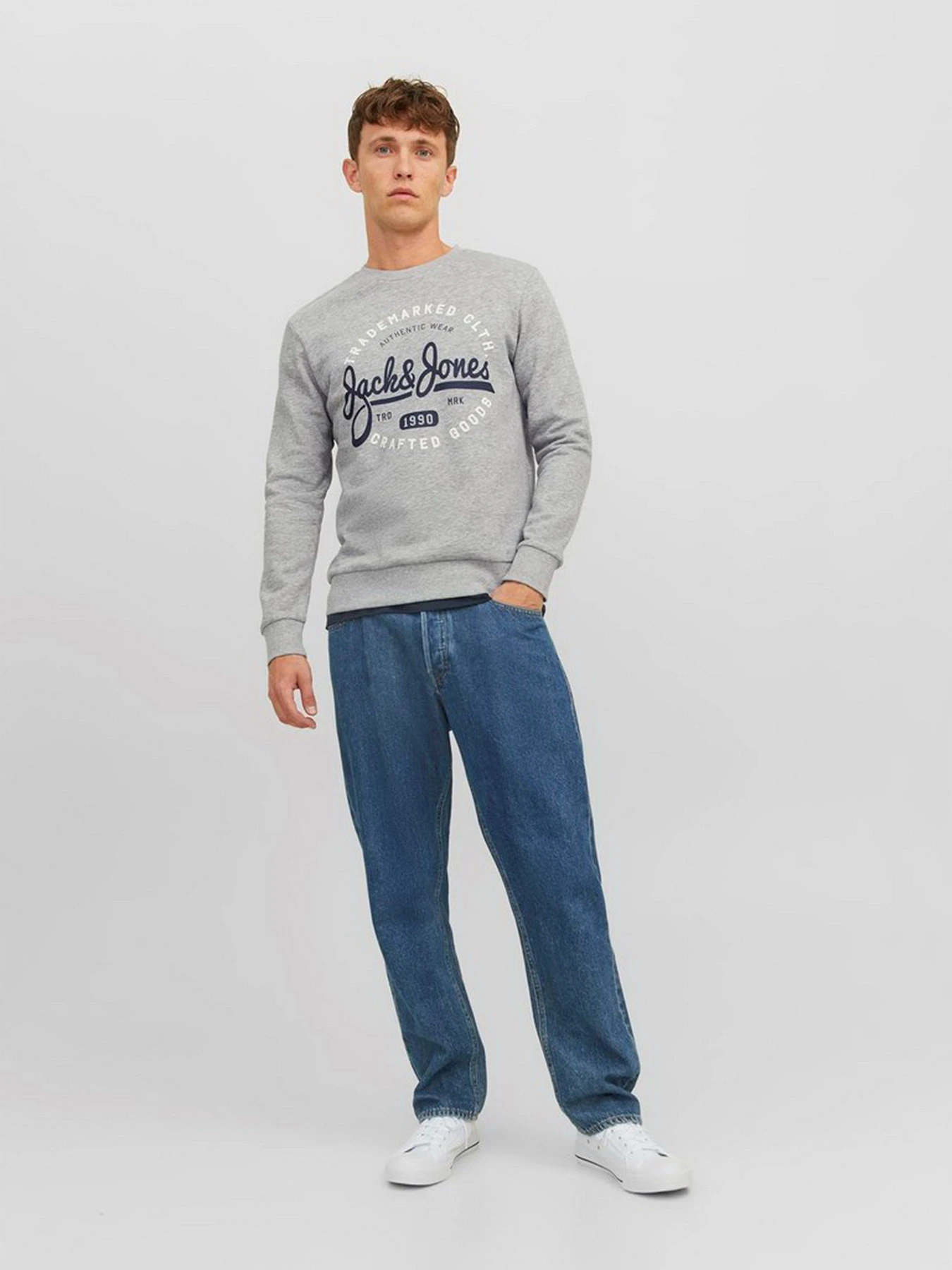 Худі та світшоти JACK & JONES модель 12236177_Light Grey Melange Худі та світшоти JACK & JONES модель 12236177_Light Grey Melange Фото