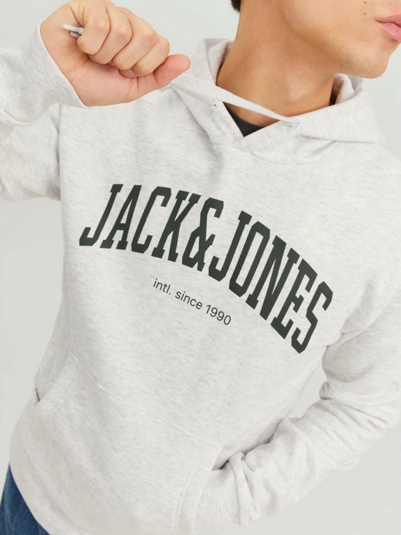 Худі та світшоти JACK & JONES модель 12236513_White Melange Худі та світшоти JACK & JONES модель 12236513_White Melange Фото