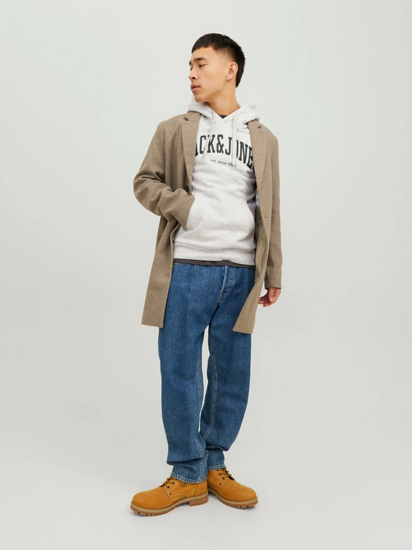 Худі та світшоти JACK & JONES модель 12236513_White Melange Худі та світшоти JACK & JONES модель 12236513_White Melange Фото