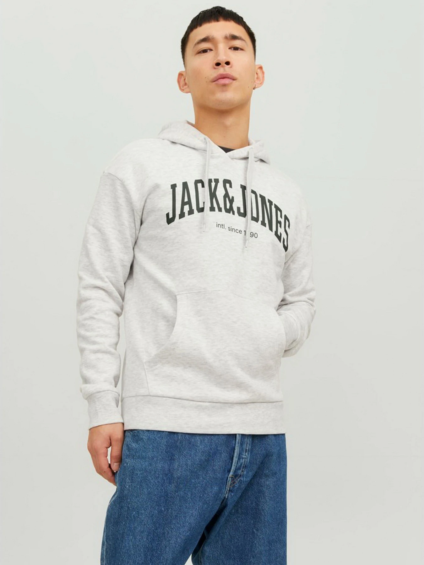 Худі та світшоти JACK & JONES модель 12236513_White Melange Худі та світшоти JACK & JONES модель 12236513_White Melange Фото