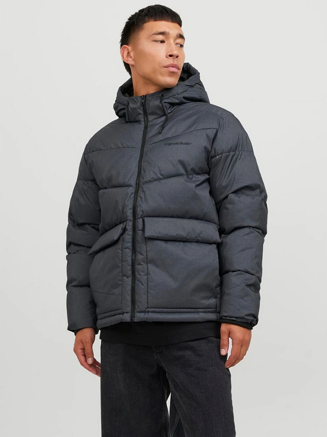 Куртки и дубленки JACK & JONES модель 12238849_Dark Grey Melange Фото