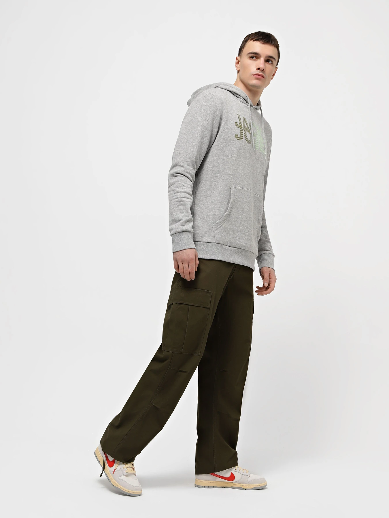 Худи и свитшоты JACK & JONES модель 12243927_Light Grey Melange Худи и свитшоты JACK & JONES модель 12243927_Light Grey Melange Фото