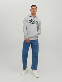 Худі та світшоти JACK & JONES модель 12152840_Light Grey Melange Фото