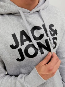 Худі та світшоти JACK & JONES модель 12152840_Light Grey Melange Фото
