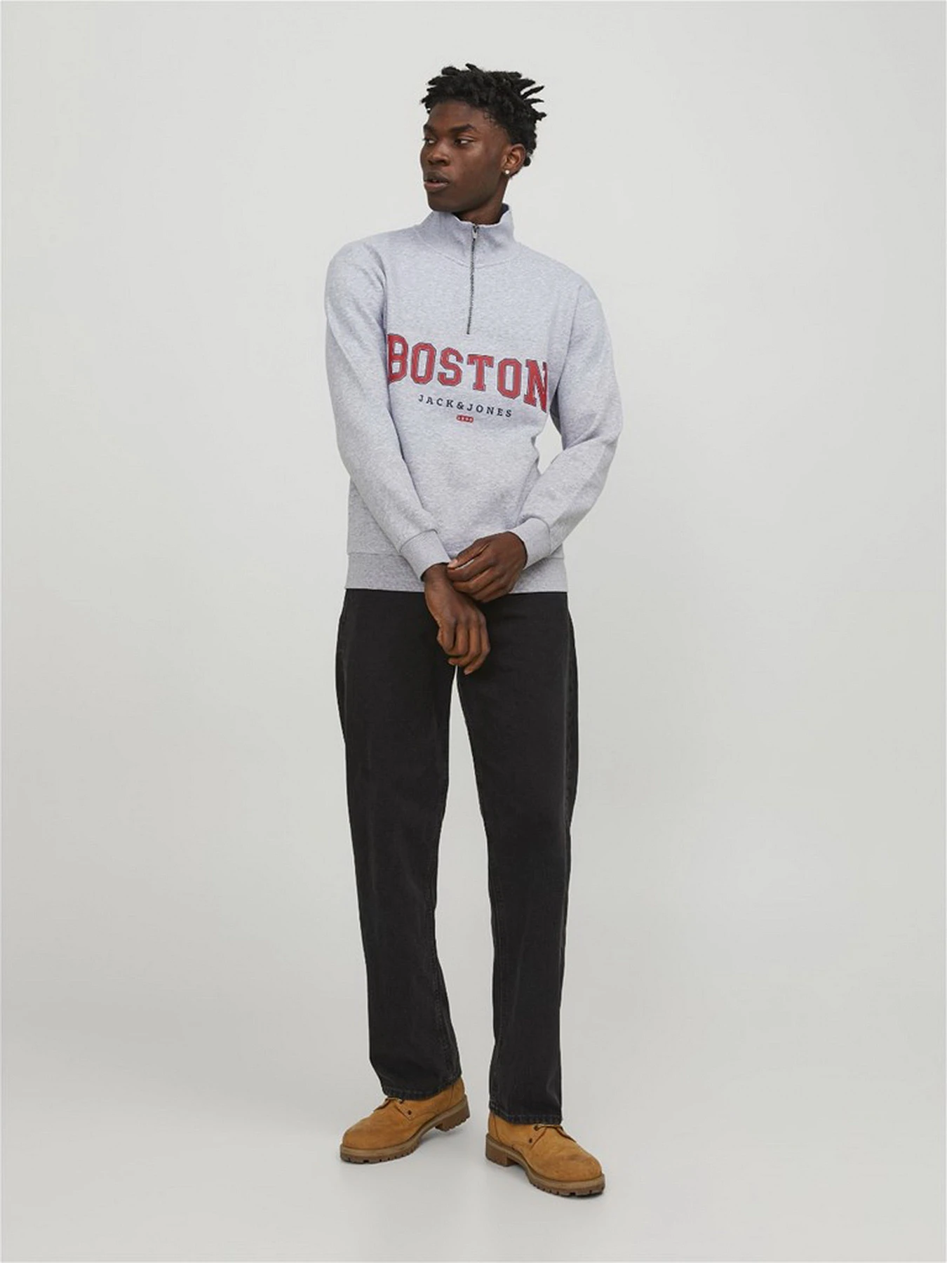 Худі та світшоти JACK & JONES модель 12257392_Light Grey Melange Худі та світшоти JACK & JONES модель 12257392_Light Grey Melange Фото