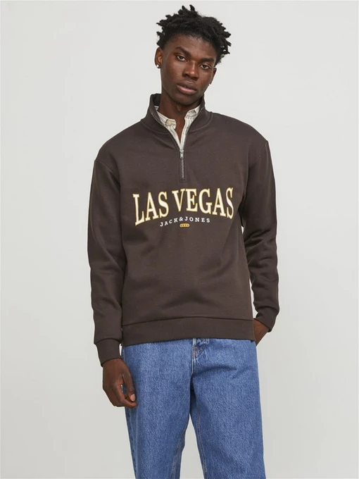 Худи и свитшоты JACK & JONES модель 12257392_Seal Brown Фото