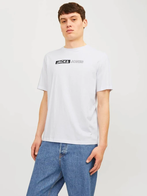 Футболки і поло JACK & JONES модель 12233999_White PLAY 5 Фото