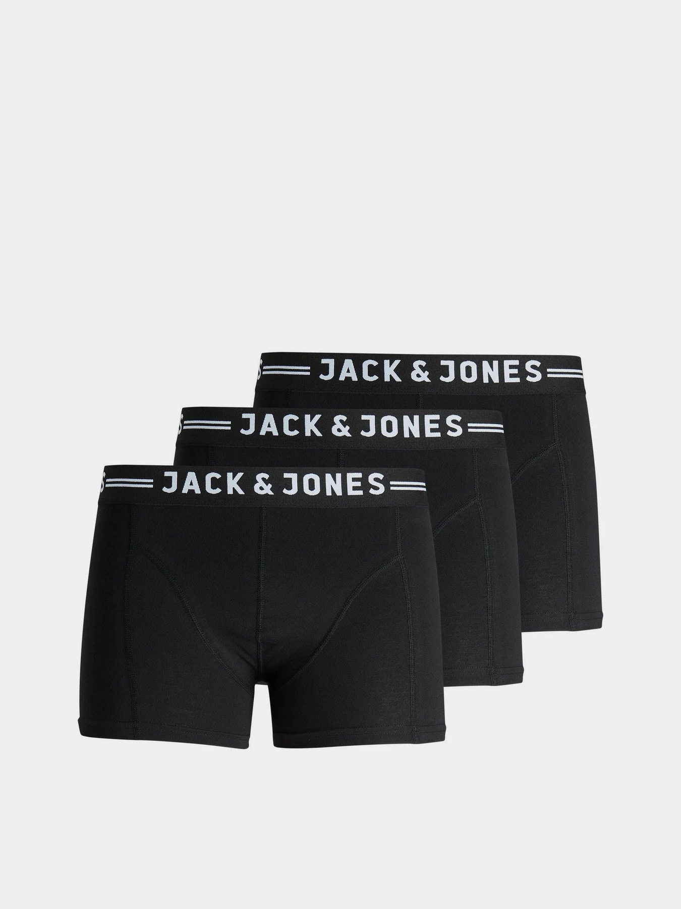 Нижнее белье JACK & JONES SENSE TRUNKS модель 12081832_Black Black waistband Нижнее белье JACK & JONES SENSE TRUNKS модель 12081832_Black Black waistband Фото
