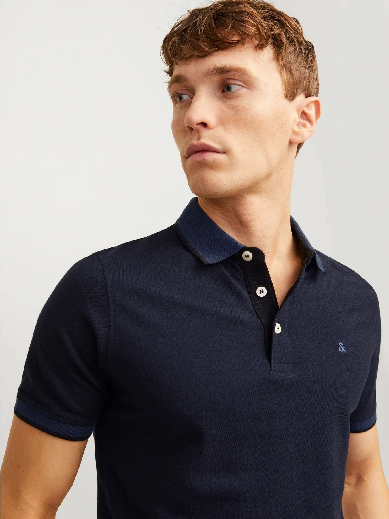 Футболки і поло JACK & JONES модель 12136668_Dark Navy SLIM FIT Фото