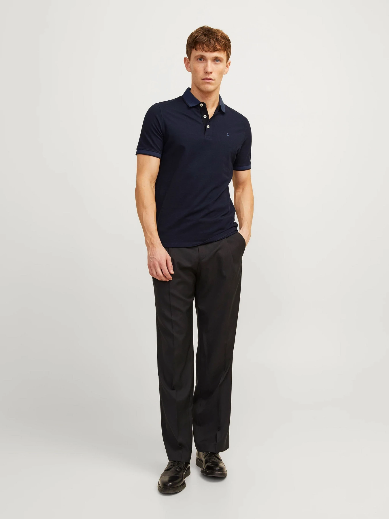 Футболки і поло JACK & JONES модель 12136668_Dark Navy SLIM FIT Фото