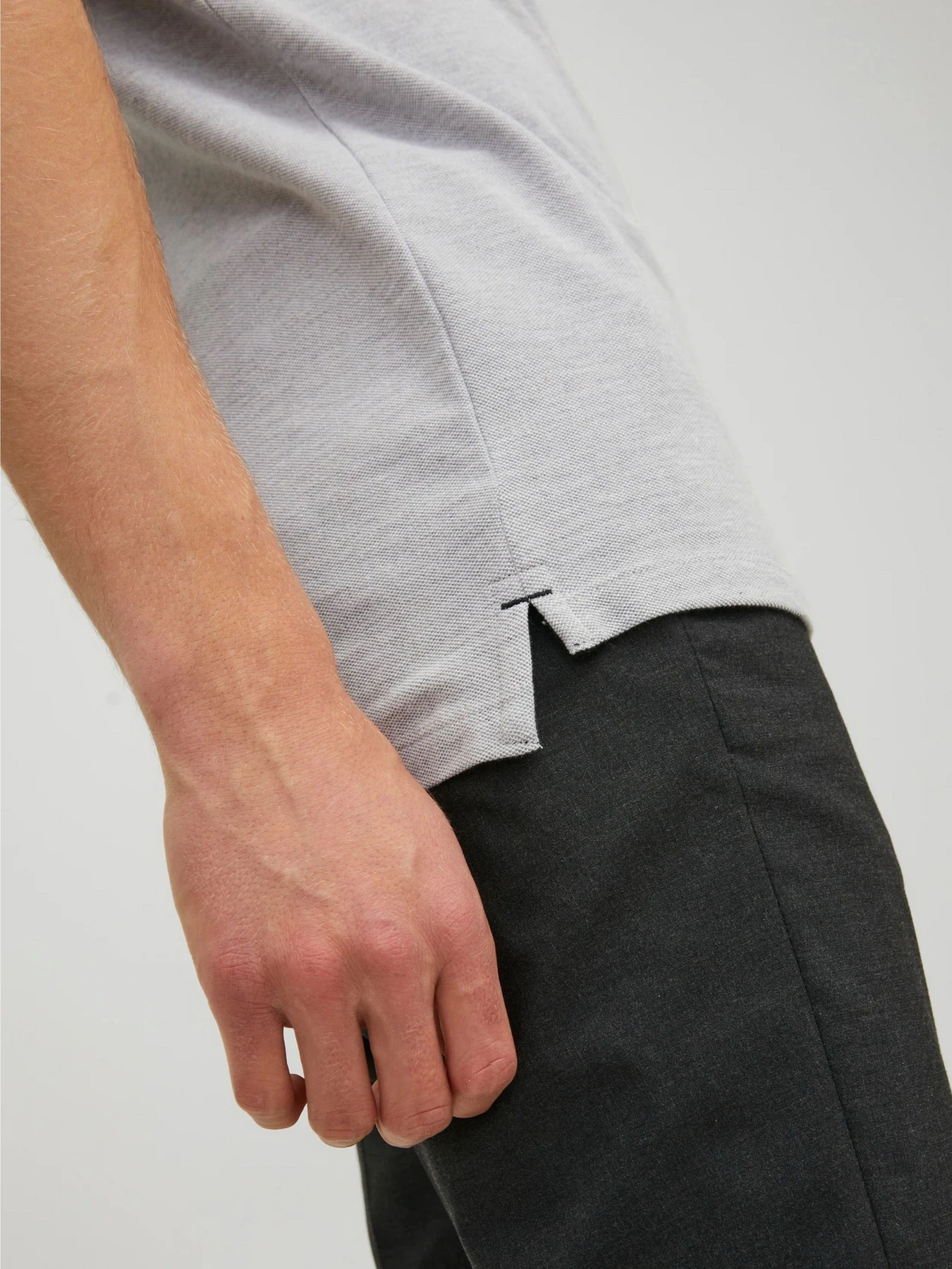Футболки і поло JACK & JONES PAULOS POLO модель 12136668_Light Grey Melange SLIM FI Фото