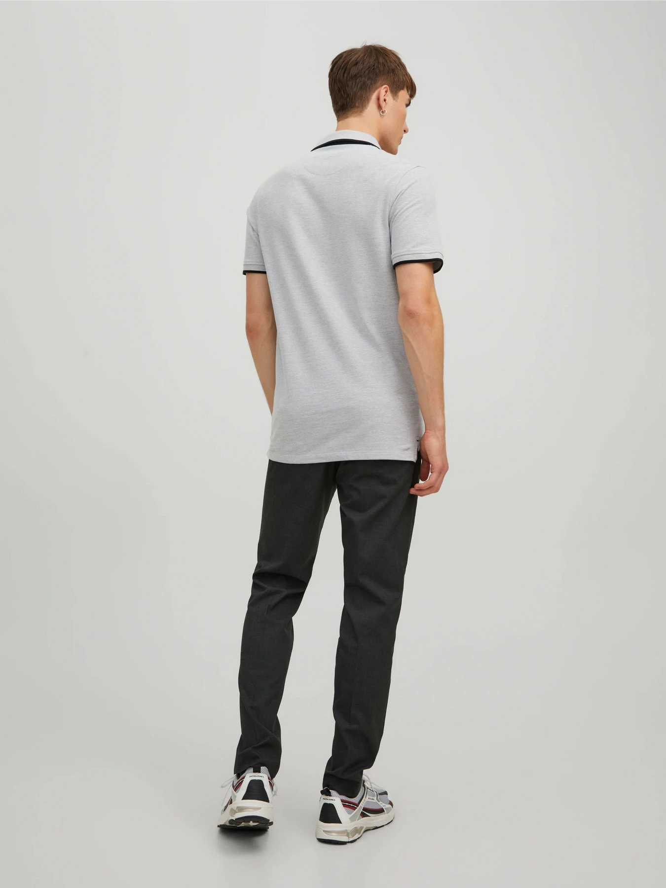 Футболки і поло JACK & JONES PAULOS POLO модель 12136668_Light Grey Melange SLIM FI Фото